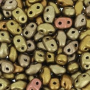 MiniDuo 2x4 mm Crystal Gold Rainbow x10g|raw }}