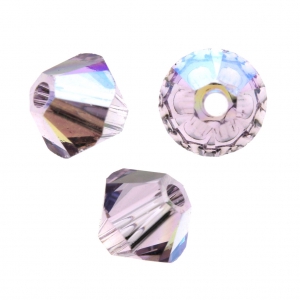 Biconi Swarovski 5328 4 mm Light Amethyst Shimmer 2X x50