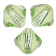 Swarovski crystal spinning tops 5328 4 mm - Reinvented Peridot x50