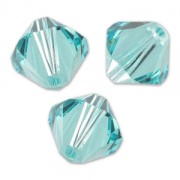 Swarovski crystal spinning tops 5328 5 mm Light Turquoise x20