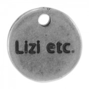 Ciondolo personalizzato rotondo 12 mm argentato antico x1000|raw }}