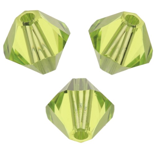 Swarovski crystal spinning tops 5328 5 mm - Citrus Green x20