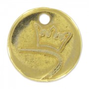 Ciondolo personalizzato rotondo 12 mm dorato x1000|raw }}