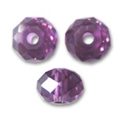 Perla rotonda appiattita PureCrystal 5040 8 mm - Ametista x1