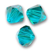 Biconi Swarovski 5328 mm. 6 Blue Zircon x20