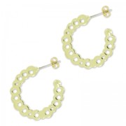 Orecchini ad anello traforati 25 mm dorato x2|raw }}