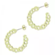 Orecchini ad anello traforati 25 mm dorato x2