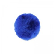 Pompon rotondo sintetico 2,5 cm Blu Marino x1