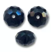Perla rotonda appiattita PureCrystal 5040 8 mm - Jet x1