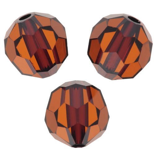 Swarovski 5000 6 mm perline rotonde - Smoked Amber x6