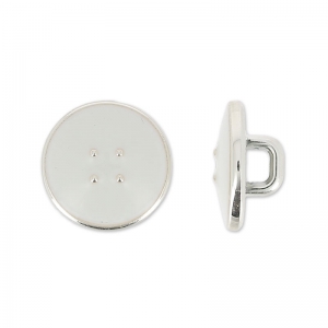 Bottone rotondo CCB 11.30 mm Grigio chiaro/Light Gold x1