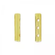 Separatore 3 file 17.5x3.5 mm dorato con oro fino x1