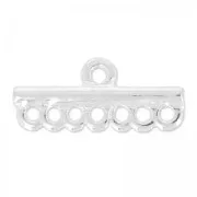 Terminali 7 file da stringere 26.5x12 mm argentato x1