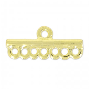 Terminali 7 file da stringere 26.5x12 mm dorato con oro fino x1
