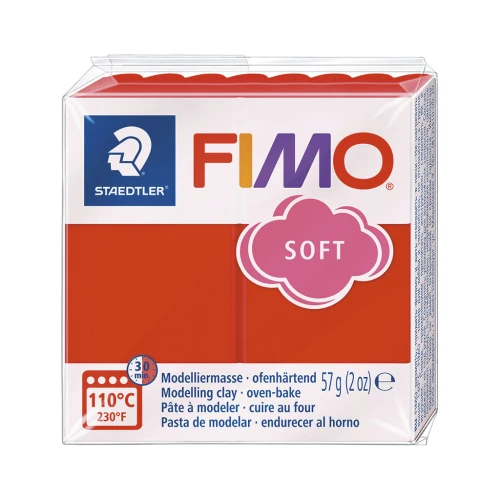 Pasta per modellare Fimo Soft gr. 57 Rosso Naatle (n°2)