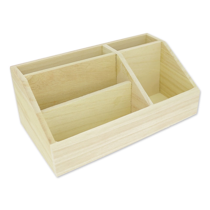 Scatola Portaoggetti In Legno Patchwork Family 24x13 5 Cm Naturale