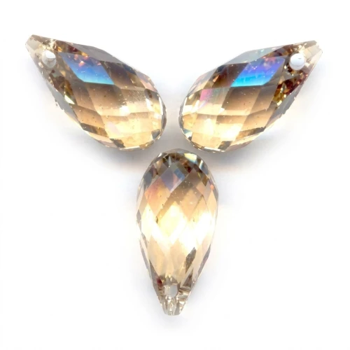 Goccia PureCrystal 6010 Crystal Golden Shadow mm. 13x6.5 x1