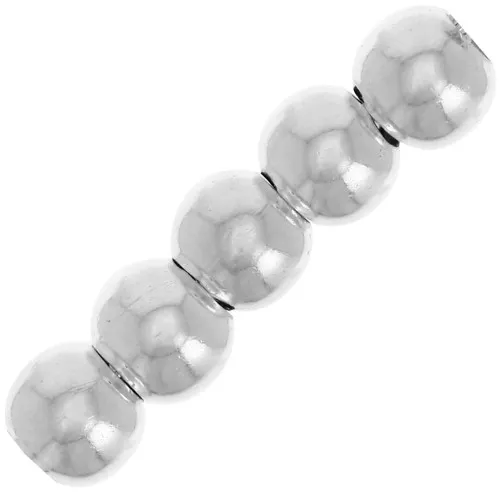 Perle rotonde da 3 mm con foro da 1,3 mm - Argento 925 x50