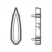 Castone Prismatic PureCrystal 4331 15 mm dorato x1