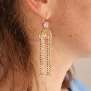 Cabochon Swarovski 1088 8 mm - Light Rose Shimmer x1