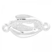 Separatore conchiglie 2 anelli 28 mm argentato x1