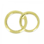 Separatore annelli intrecciati 19 mm dorato con oro fino x1|raw }}