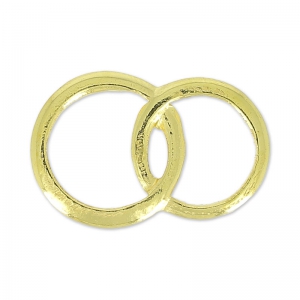 Separatore annelli intrecciati 19 mm dorato con oro fino x1