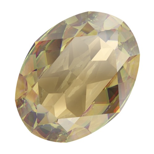 Cabochon Swarovski 4120 ovale 8x6mm Light Colorado Topaz Ignite x1