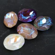 Cabochon Swarovski 4120 14x10 mm Crystal Ochre DeLite x1