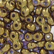 Infinity Beads 4x8 mm Crystal Gold Bronze x10g|raw }}