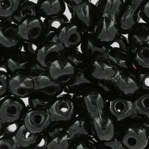 Infinity Beads 4x8 mm Jet x10g