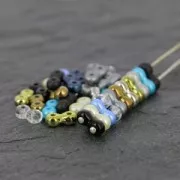 Infinity Beads 4x8 mm Jet x10g