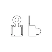 Terminale per catena strass 8 mm rodiato x 1