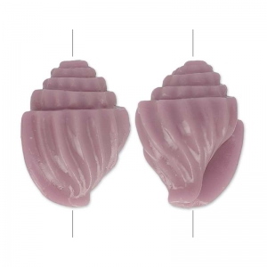 Perla di plastica conchiglia 17x12 mm - Lilla x1