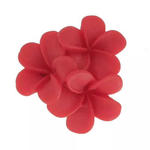 Cabochon in resina fiore mm. 22 Rosso x1