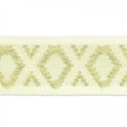 Gallone lurex Losanghe 22 mm Bianco/dorato x1m