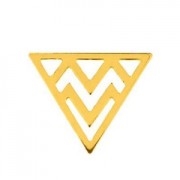 Separatore triangolo etnico 16 mm in Argento 925 Dorato con oro fino x1|raw }}