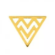 Separatore triangolo etnico 16 mm in Argento 925 Dorato con oro fino x1