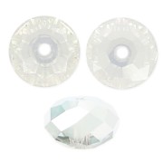 Tondo piatto Swarovski 5040 8 mm Crystal Silver Shade x1