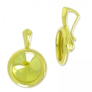 Castone pendente 1122 10 mm in Argento 925 Dorato con oro fino x1|raw }}