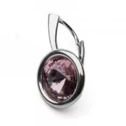 Castone pendente 1122 10 mm in Argento 925 Dorato con oro fino x1