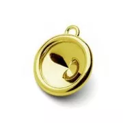 Castone pendente da incollare 1122 10 mm in Argento 925 Dorato con oro fino x1