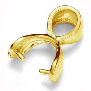 Fermaciondolo mm. 18 in Argento 925 Dorato con oro fino x1