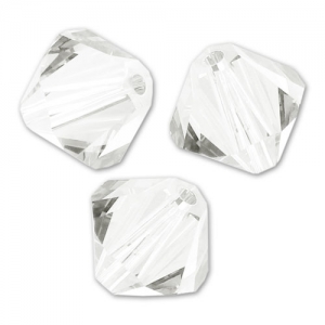 Biconi Swarovski - 5328 mm. 2.5 Crystal Silver Shade x50