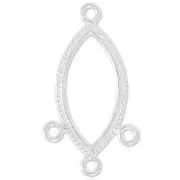 Candeliere ovale 3 anelli 29x16 mm in Argento 925 x1