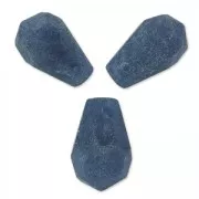 Perline Gocce sfaccettate di giada dipinta 12x8 mm Blu marino x4