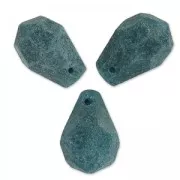 Perline Gocce sfaccettate di giada dipinta 12x8 mm Dark Green x4