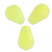 Perline Gocce sfaccettate di giada dipinta 12x8 mm Giallo x4|raw }}