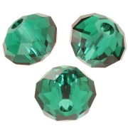 Perline tonde appiattite Swarovski 5040 4 mm - Emerald x20