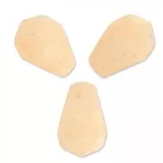 Perline Gocce sfaccettate di giada dipinta 12x8 mm Light Peach x4